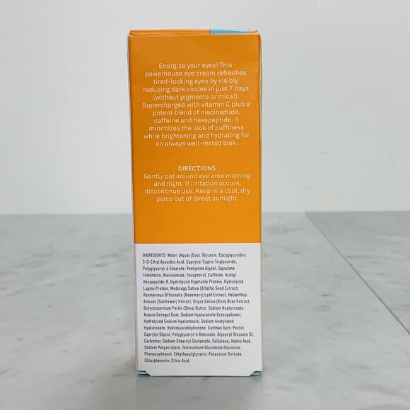 BLISS Rest Assured Refreshing Eye Cream 0.5 fl oz Dark Circle Depuff Vit. C NEW - Picture 3 of 5